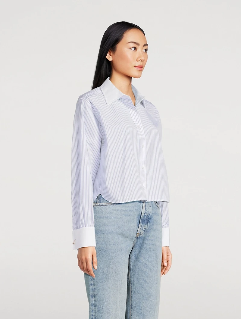 The Charles Poplin Shirt Pinstripe Print