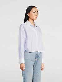 The Charles Poplin Shirt Pinstripe Print