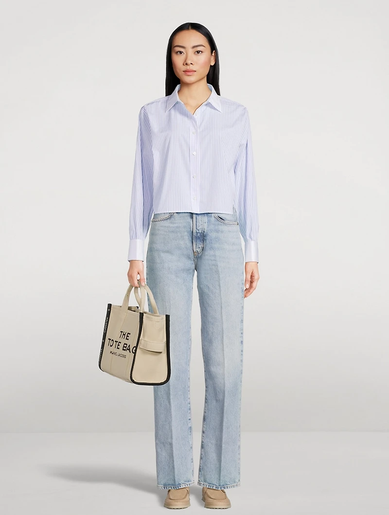 The Charles Poplin Shirt Pinstripe Print