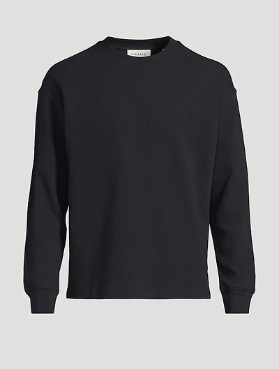 Waffle Textured Long-Sleeve T-Shirt