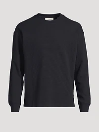 Waffle Textured Long-Sleeve T-Shirt