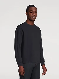 Waffle Textured Long-Sleeve T-Shirt