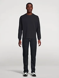 Waffle Textured Long-Sleeve T-Shirt