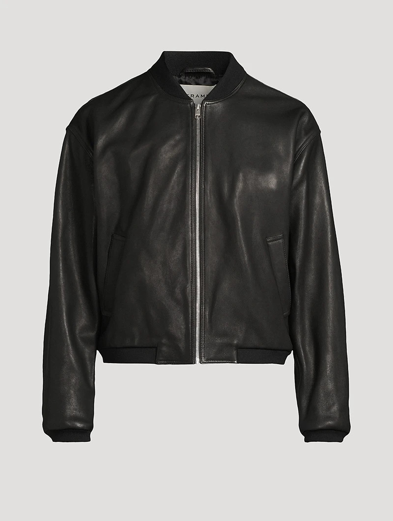 Leather Bomber Jacket