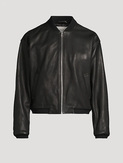 Leather Bomber Jacket