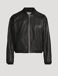 Leather Bomber Jacket