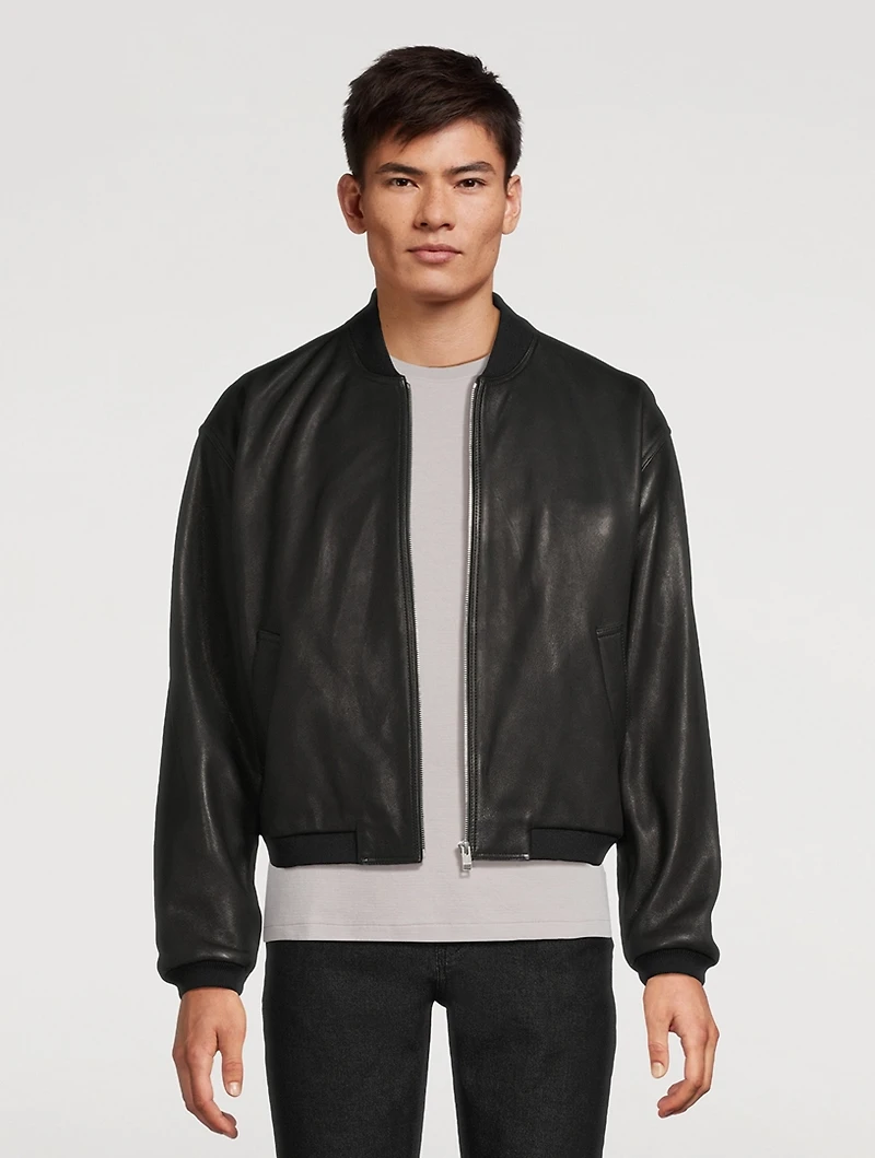 Leather Bomber Jacket