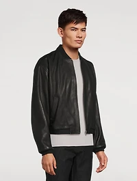 Leather Bomber Jacket