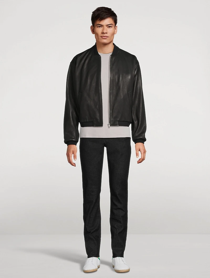 Leather Bomber Jacket