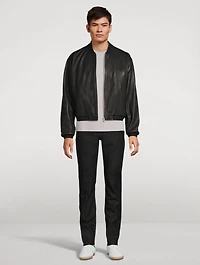 Leather Bomber Jacket