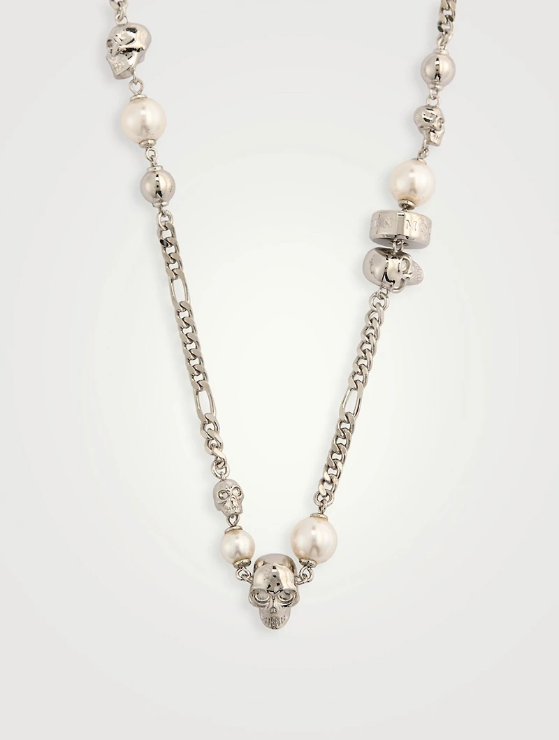 Skull And Pearl Necklace