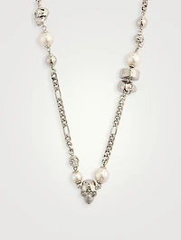 Skull And Pearl Necklace