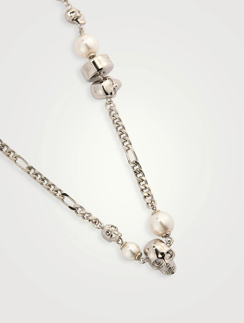 Skull And Pearl Necklace