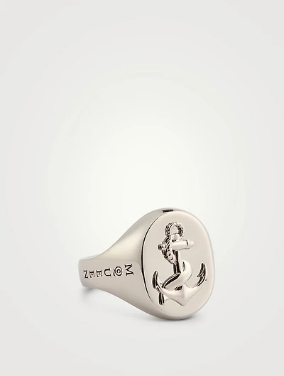 Anchor Signet Ring