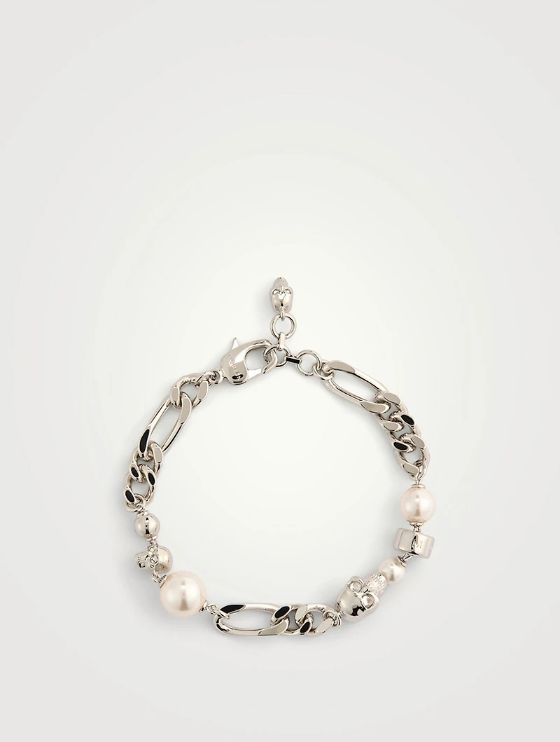 Skull And Pearl Bracelet