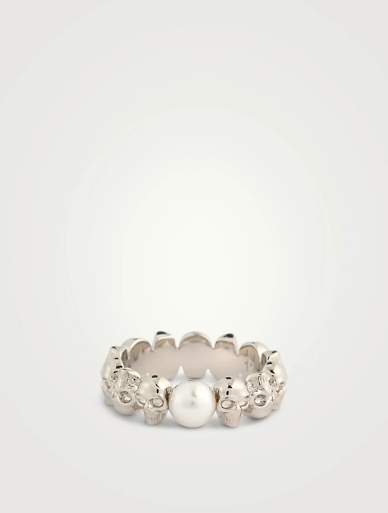 Skull And Pearl Ring