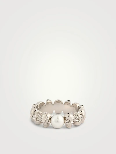 Skull And Pearl Ring