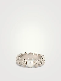 Skull And Pearl Ring