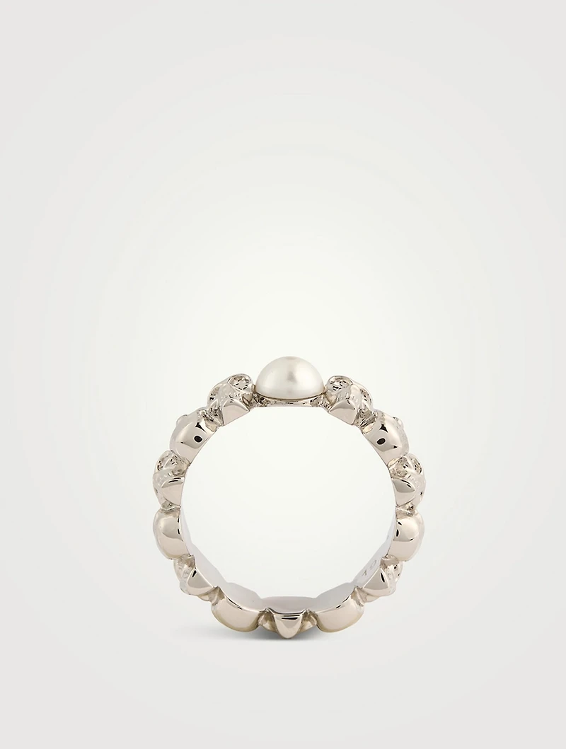 Skull And Pearl Ring