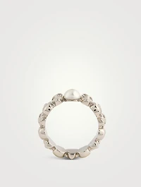Skull And Pearl Ring
