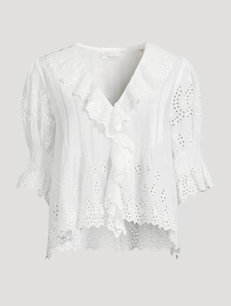 Henri Eyelet Voile Blouse