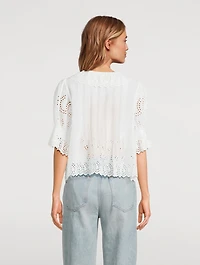 Henri Eyelet Voile Blouse
