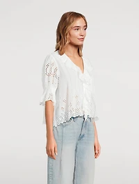 Henri Eyelet Voile Blouse