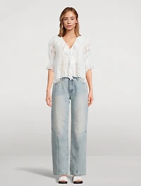Henri Eyelet Voile Blouse