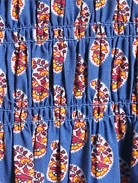 Rhoda Smocked Midi Dress Paisley Print