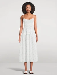 Brigide Smocked Midi Dress Floral Print
