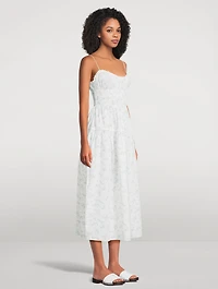 Brigide Smocked Midi Dress Floral Print