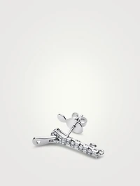 Zyyp 18K White Gold South Sea Pearl And Diamond Zip Earrings
