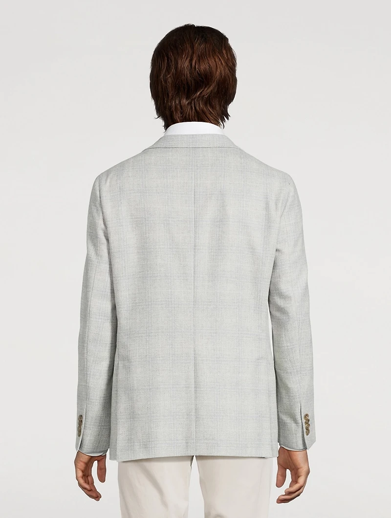 Wool And Cashmere Jacket Check Print