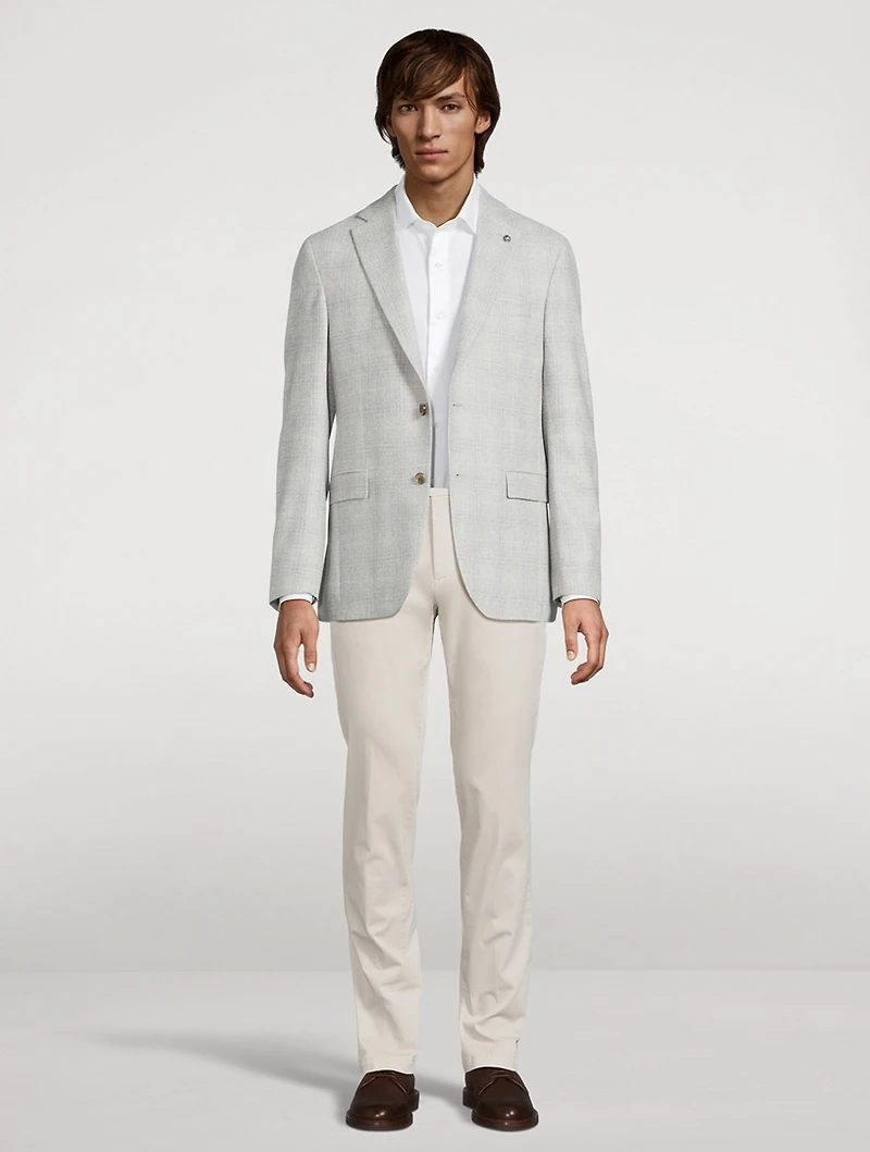 Wool And Cashmere Jacket Check Print