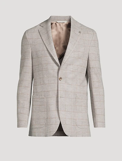 Wool Jacket Plaid Print