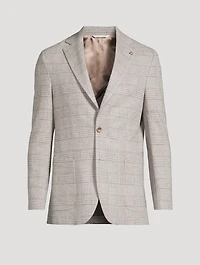 Wool Jacket Plaid Print