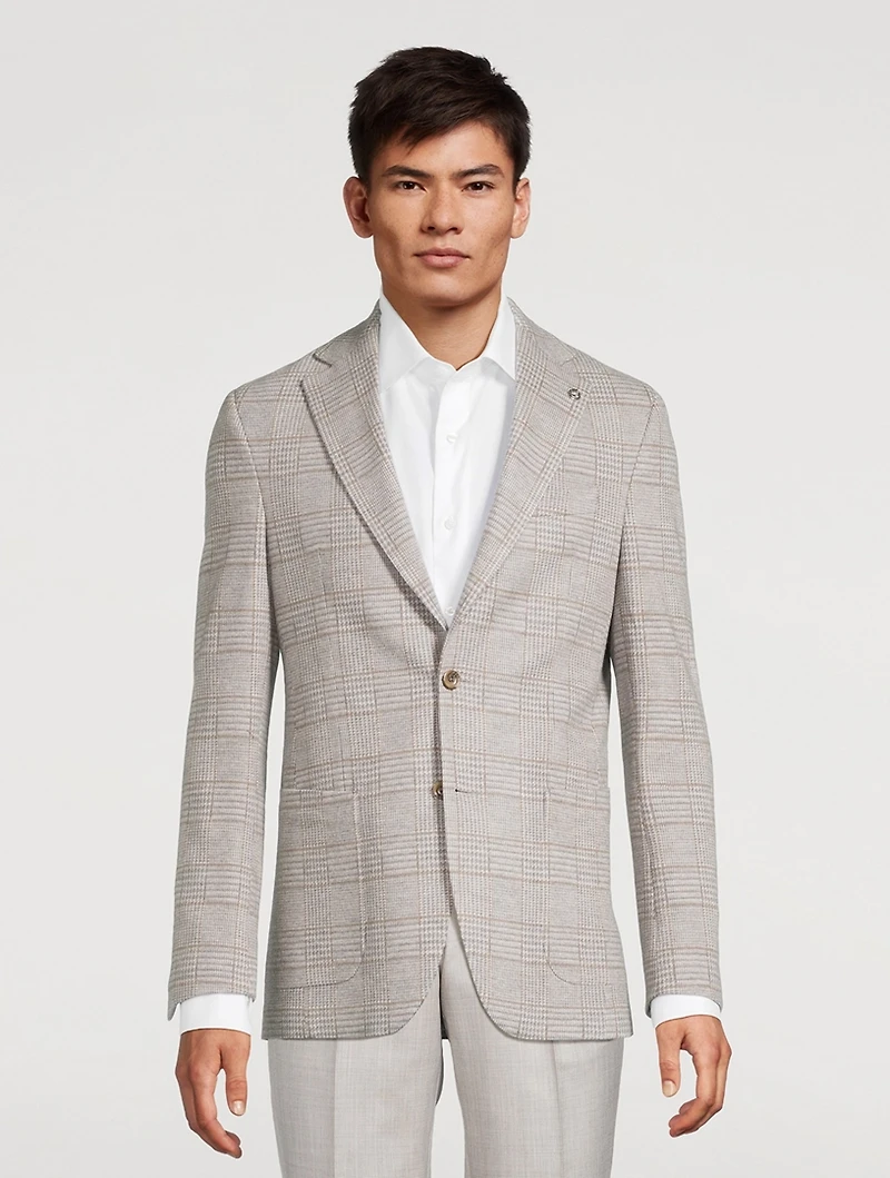 Wool Jacket Plaid Print