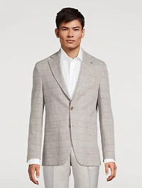 Wool Jacket Plaid Print
