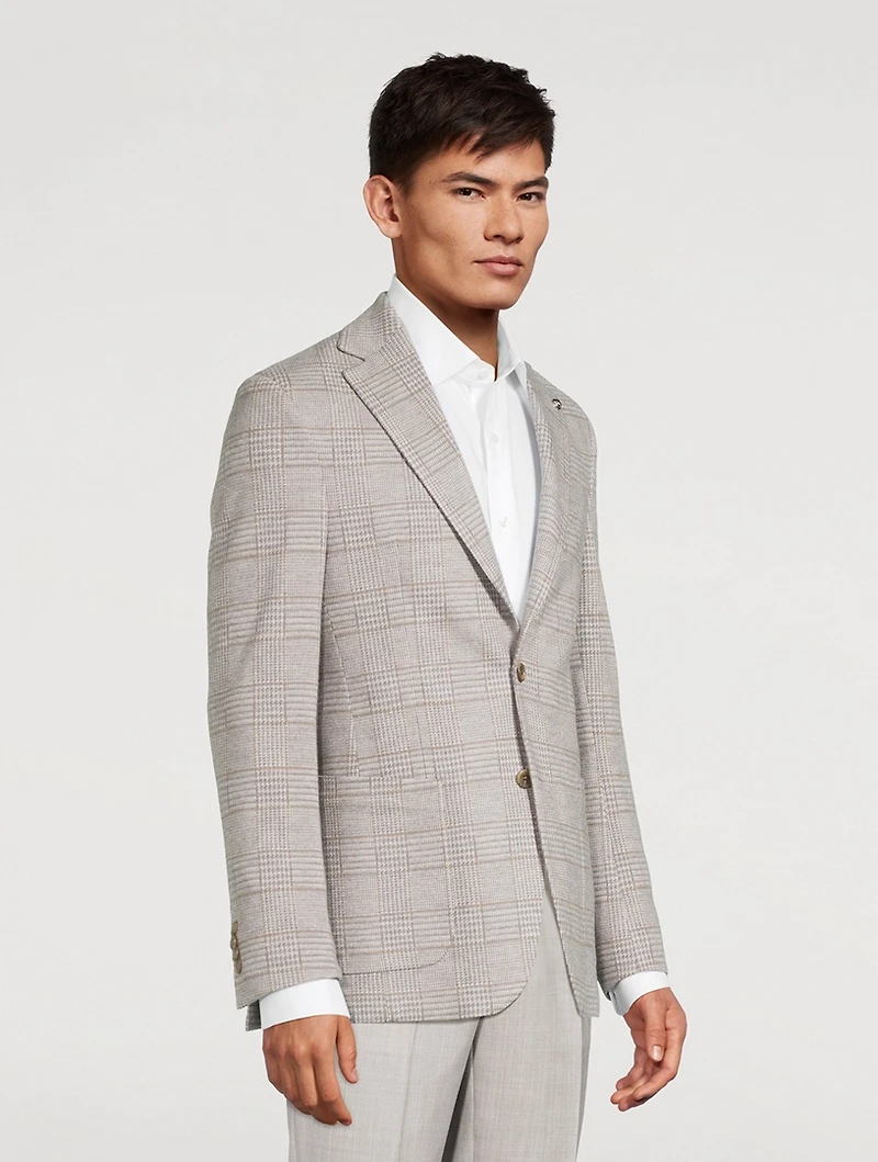 Wool Jacket Plaid Print