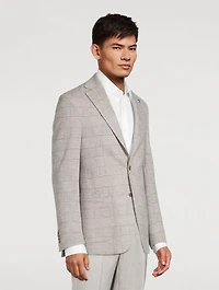 Wool Jacket Plaid Print