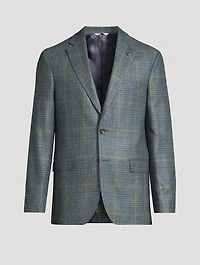 Wool And Silk Jacket Check Print