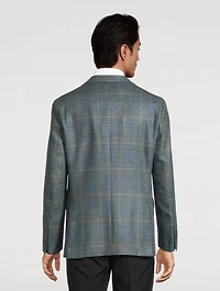 Wool And Silk Jacket Check Print