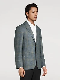 Wool And Silk Jacket Check Print