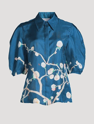 Sansi Silk Shirt Floral Print