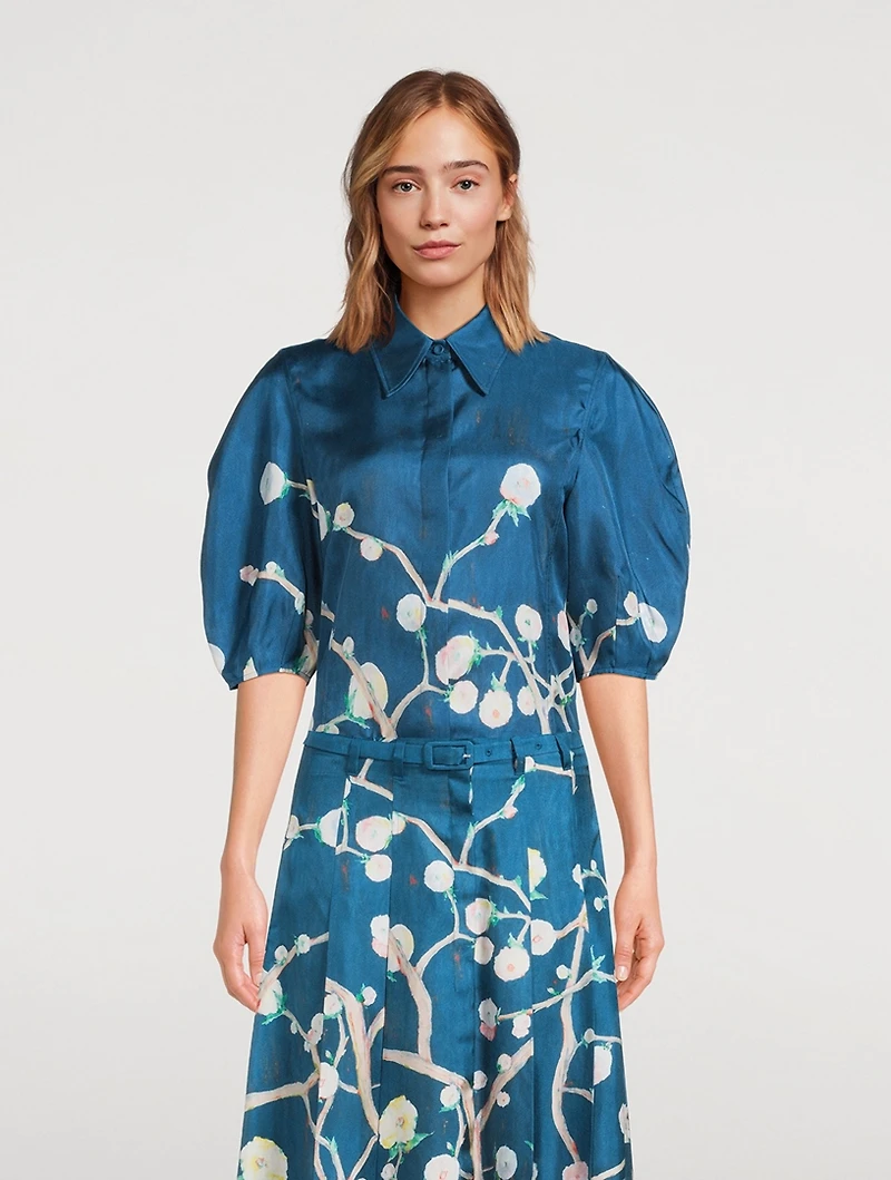 Sansi Silk Shirt Floral Print