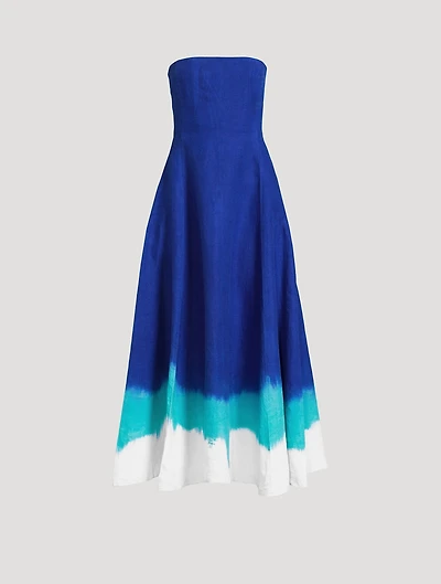 Alessia Linen Twill Midi Dress