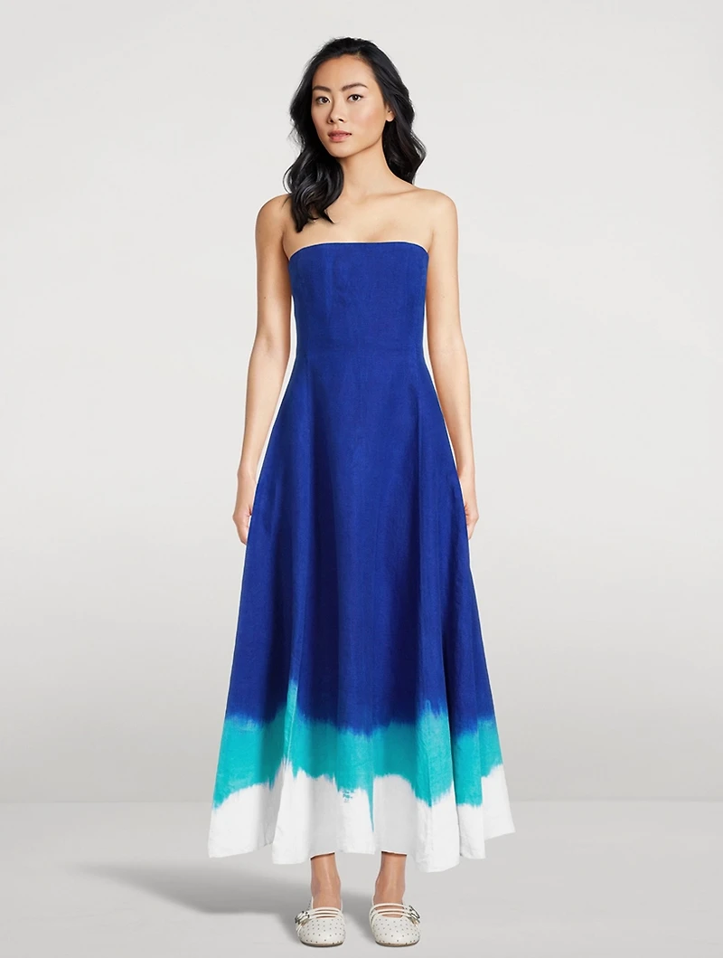 Alessia Linen Twill Midi Dress