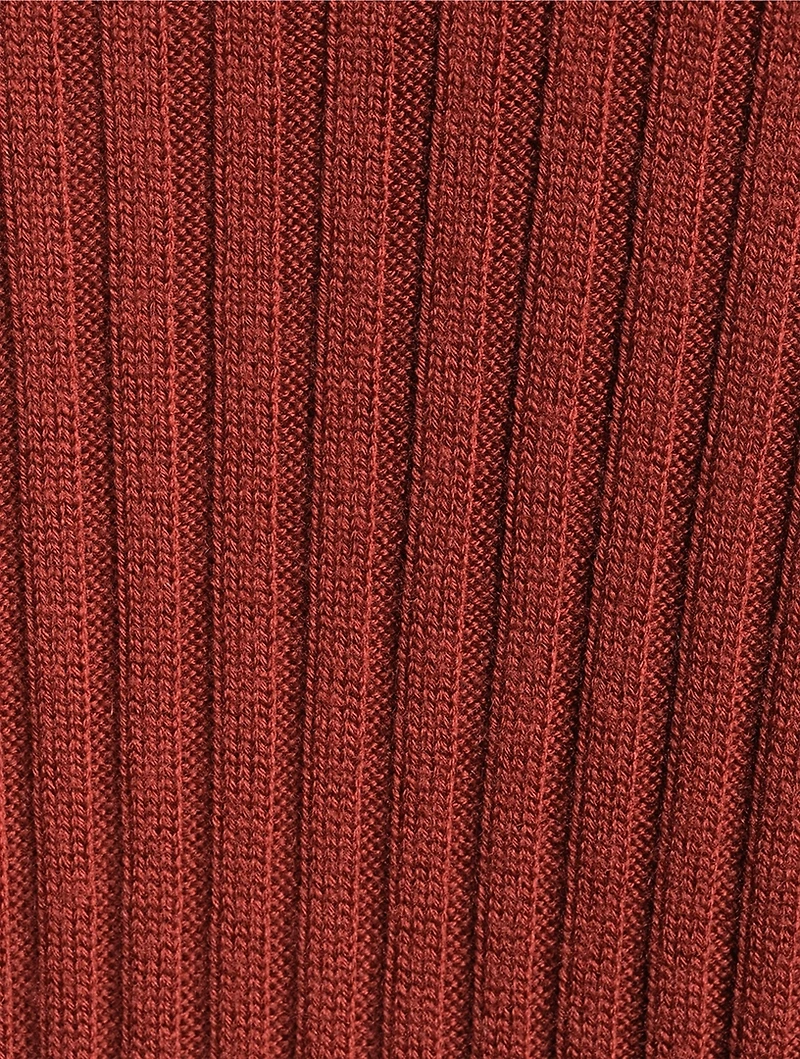 Meier Belted Rib-Knit Maxi Dress