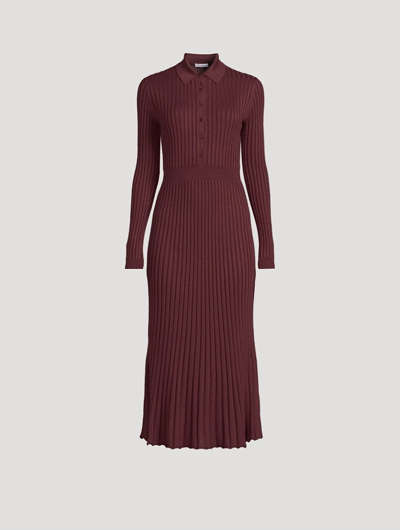 Ardor Rib-Knit Cashmere Silk Dress