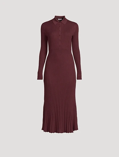 Ardor Rib-Knit Cashmere Silk Dress